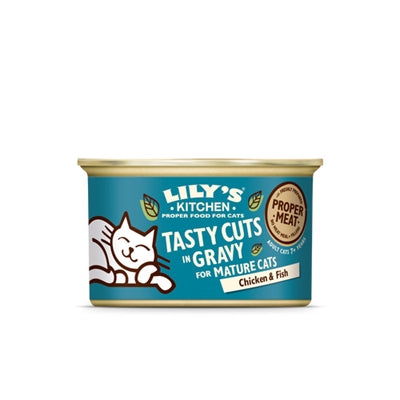 Lily's Kitchen Cat Mature Chicken / Fish Tasty Cuts In Gravy
