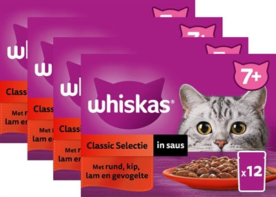 Whiskas Whis Multipack Pouch Senior Vlees Selectie In Saus Default Title