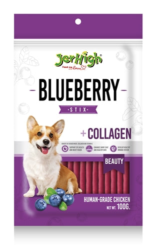Jerhigh Blueberry Stix Met Kip En Collageen Default Title