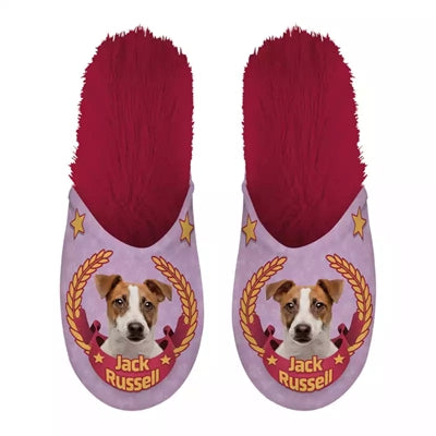 Merkloos Pantoffel Jack Russel Roze / Fuchsia