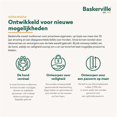 Baskerville Ultra Muzzle Muilkorf - Best4pets.nl