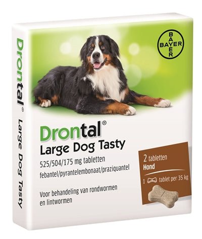 Bayer Drontal Ontworming Hond L Tasty 2 TABLETTEN - Best4pets.nl