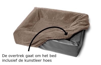 Bia Bed Fleece Hoes Hondenmand Taupe - Best4pets.nl