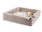 Bia Bed Fleece Hoes Hondenmand Taupe - Best4pets.nl