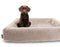 Bia Bed Fleece Overtrek Hondenmand Taupe - Best4pets.nl