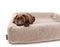 Bia Bed Fleece Overtrek Hondenmand Taupe - Best4pets.nl