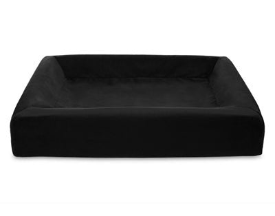 Bia Bed Royal Fluweel Hoes Hondenmand Zwart - Best4pets.nl