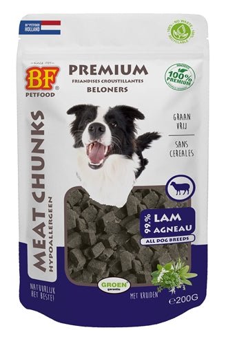 Biofood Meat Chunks Lam 200 GR - Best4pets.nl