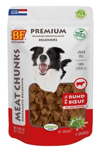 Biofood Meat Chunks Rund 200 GR - Best4pets.nl