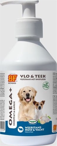 Biofood Omega+ Vloeibaar Schapenvet Met Knoflook Vlo / Teek - Best4pets.nl