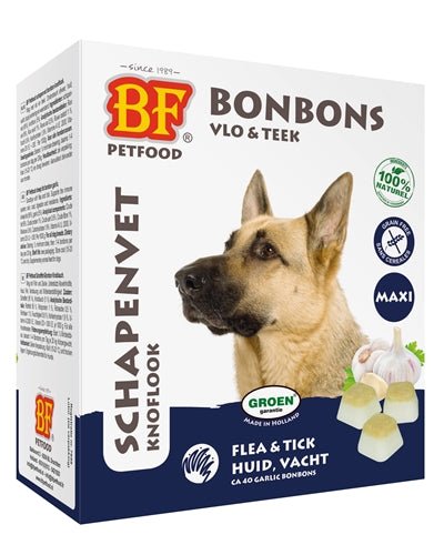 Biofood Schapenvet Maxi Bonbons Knoflook 40 ST - Best4pets.nl