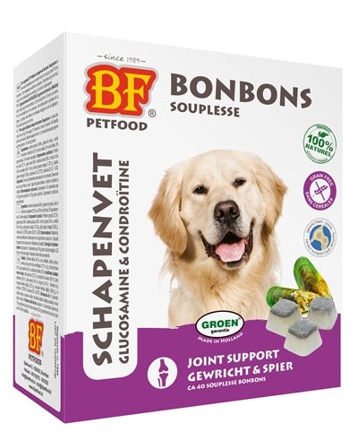 Biofood Schapenvet Maxi Bonbons Souplesse 40 ST - Best4pets.nl