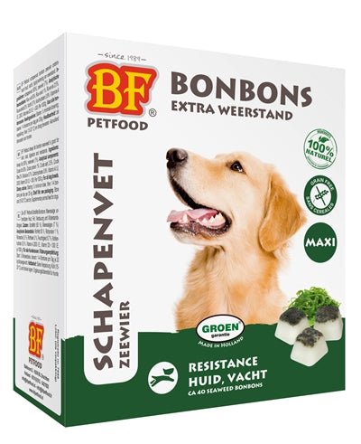 Biofood Schapenvet Maxi Bonbons Zeewier 40 ST - Best4pets.nl