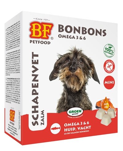 Biofood Schapenvet Mini Bonbons Zalm 80 ST - Best4pets.nl