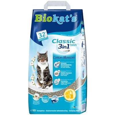 Biokat's Classic Fresh 3In1 Cotton Blossom 10 LTR - Best4pets.nl