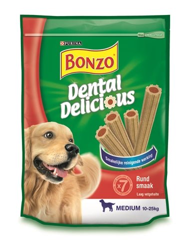 Bonzo Dental Delicious Rund Smaak 6X200 GR (6 stuks) - Best4pets.nl