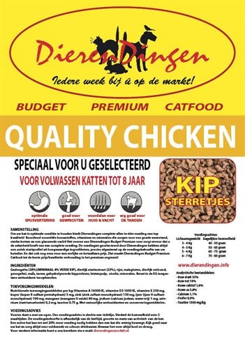 Budget Premium Catfood Quality Chicken 15 KG - Best4pets.nl