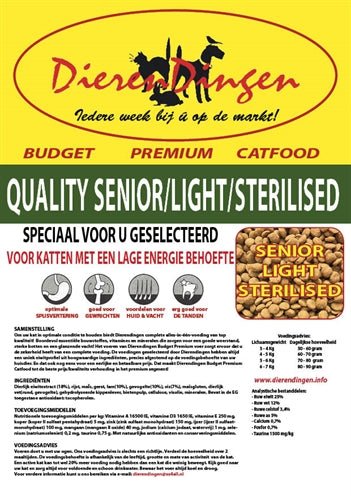 Budget Premium Catfood Quality Senior / Light / Sterilised 15 KG - Best4pets.nl