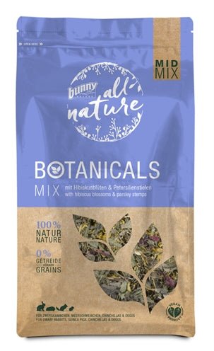 Bunny Nature Botanicals Midi Mix Hibiscusbloesem / Peterselie Stelen 150 GR - Best4pets.nl