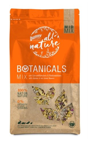 Bunny Nature Botanicals Midi Mix Madelief / Rode Klaver Bloesem 120 GR - Best4pets.nl