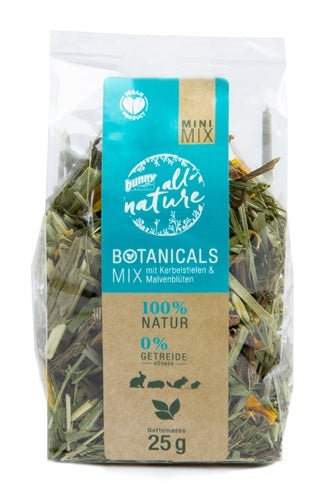 Bunny Nature Botanicals Mini Mix Kervelstelen / Malvebloesem 25 GR - Best4pets.nl