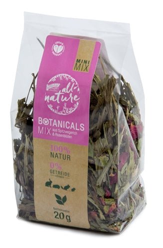 Bunny Nature Botanicals Mini Mix Smalle Weegbree / Rozenbloesem 20 GR - Best4pets.nl