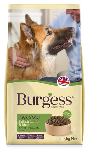 Burgess Dog Sensitive Brits Lam / Rijst 12,5 KG - Best4pets.nl