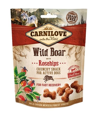 Carnilove Crunchy Snack Everzwijn / Rozenbottel 200 GR - Best4pets.nl