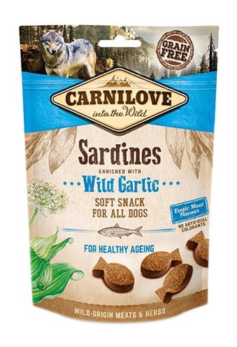 Carnilove Soft Snack Sardines / Wilde Knoflook 200 GR - Best4pets.nl