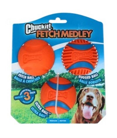 Chuckit Fetch Medley Gen 3 MEDIUM 3 ST - Best4pets.nl