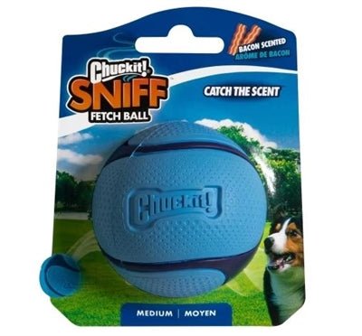 Chuckit Sniff Fetch Bal Bacon Geur Blauw - Best4pets.nl