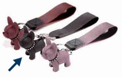 Croci Sleutelhanger Bulldog Zwart 4 CM - Best4pets.nl