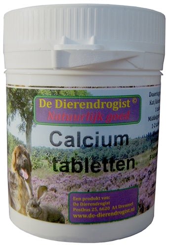 Dierendrogist Calcium Tabletten 100 STUKS - Best4pets.nl