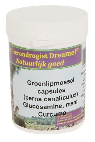 Dierendrogist Groenlipmossel Met Glucosamine / Msm / Curcuma - Best4pets.nl