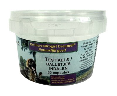 Dierendrogist Testikels Indalen Capsules - Best4pets.nl