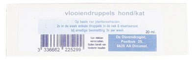 Dierendrogist Vlooiendruppel Natuurlijke Olie Basis 20 ML - Best4pets.nl