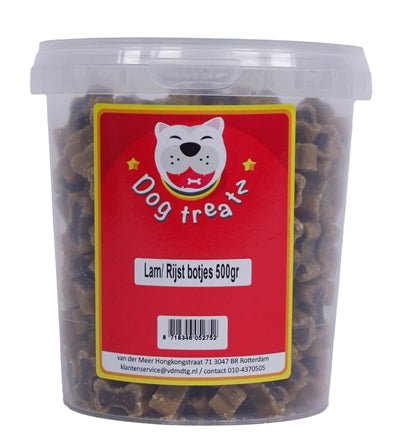 Dog Treatz Lam/Rijst Botjes 500 GR - Best4pets.nl