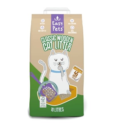 Easypets Biodegradable Classic Houtkorrels Kattenbakvulling - Best4pets.nl