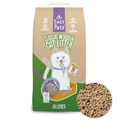 Easypets Biodegradable Classic Houtkorrels Kattenbakvulling - Best4pets.nl