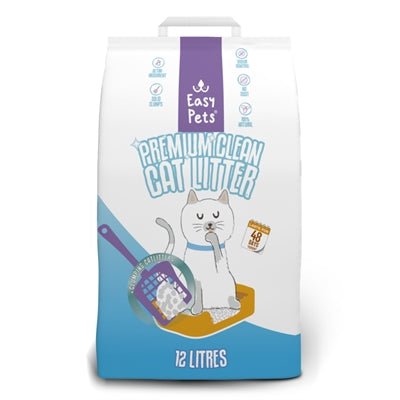 Easypets Premium Clean White Bentonite Kattenbakvulling 12 LTR - Best4pets.nl