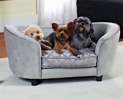 Enchanted Pet Enchanted Hondenmand / Sofa Constantine Zilverkleurig 86,5X58,5X39,5 CM - Best4pets.nl