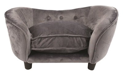 Enchanted Pet Enchanted Hondenmand Sofa Ultra Pluche Snuggle Donkergrijs 68X40,5X37,5 CM - Best4pets.nl