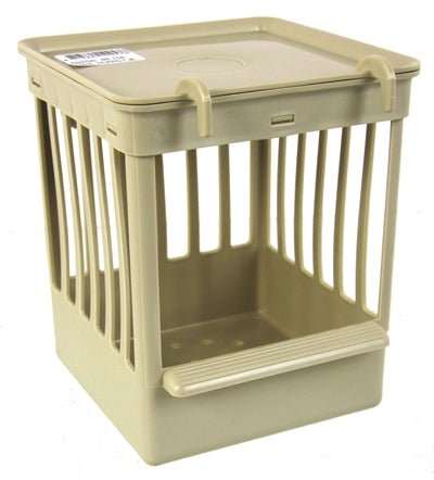 Fauna Nestkastje Plastic Met Tralies Beige 11,5X11,5X13,5 CM - Best4pets.nl