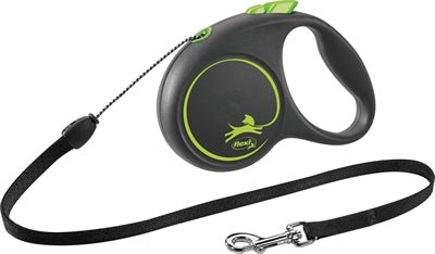 Flexi Rollijn Black Design Cord Groen - Best4pets.nl