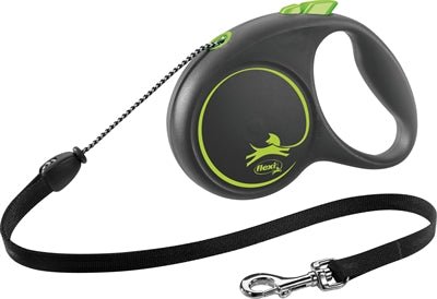 Flexi Rollijn Black Design Cord Groen - Best4pets.nl