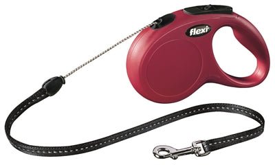 Flexi Rollijn Classic Cord Rood - Best4pets.nl