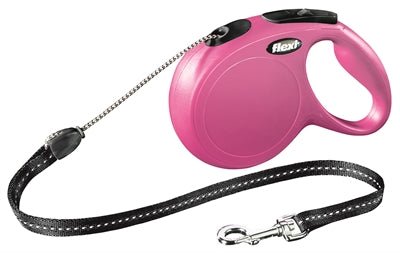 Flexi Rollijn Classic Cord Roze - Best4pets.nl