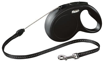 Flexi Rollijn Classic Cord Zwart - Best4pets.nl