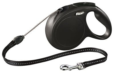 Flexi Rollijn Classic Cord Zwart - Best4pets.nl