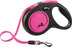 Flexi Rollijn New Neon Tape Zwart / Neon Roze - Best4pets.nl